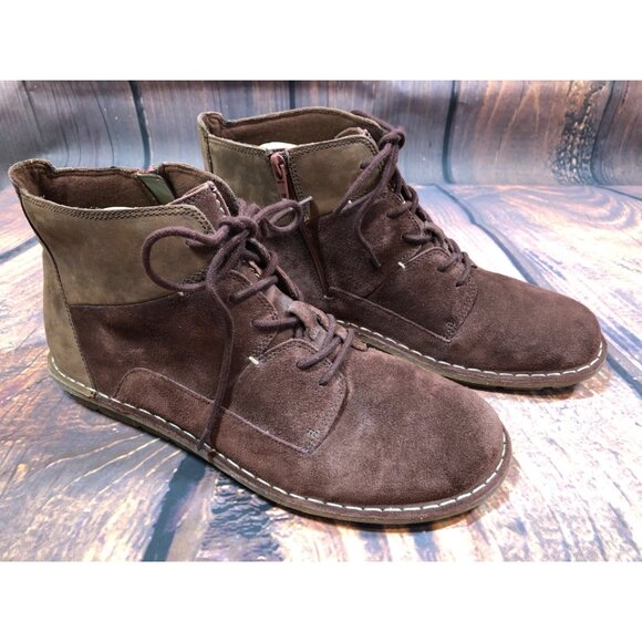 Clarks Tamitha Burgundy Brown Suede Ankle Boots Womens 11 / 42 (t7i) - Picture 3 of 10